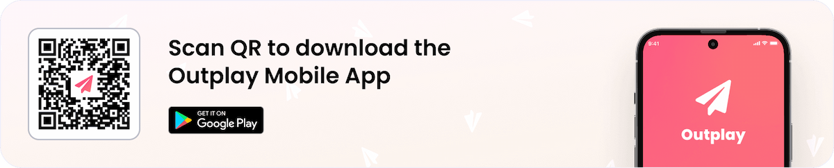 Scan QR code to download outplay mobile app